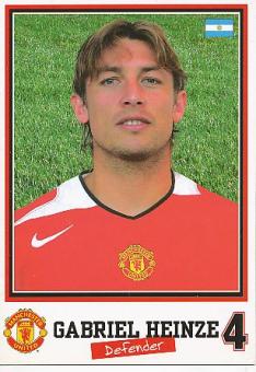 Gabriel Heinze   Manchester United  Fußball Autogrammkarte 