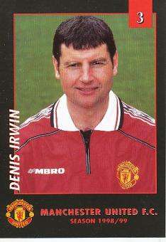 Denis Irwin  Manchester United  Fußball Autogrammkarte 