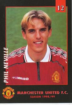 Phil Neville  Manchester United  Fußball Autogrammkarte 