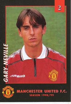 Gary Neville  Manchester United  Fußball Autogrammkarte 
