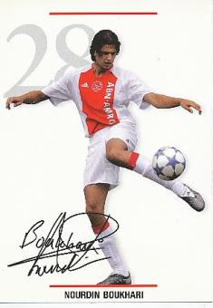 Nourdin Boukhari  Ajax Amsterdam  Fußball Autogrammkarte Druck signiert 