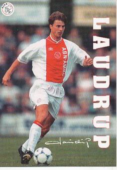 Brian Laudrup  Ajax Amsterdam  Fußball Autogrammkarte Druck signiert 