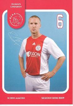 Rasmus Lindgren  Ajax Amsterdam  Fußball Autogrammkarte Druck signiert 