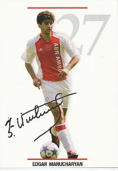 Edgar Manucharyan  Ajax Amsterdam  Fußball Autogrammkarte Druck signiert 