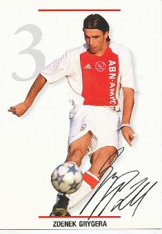 Zdenek Grygera  Ajax Amsterdam  Fußball Autogrammkarte Druck signiert 