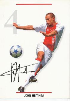 John Heitinga  Ajax Amsterdam  Fußball Autogrammkarte Druck signiert 