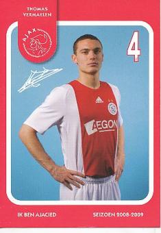 Thomas Vermaelen  Ajax Amsterdam  Fußball Autogrammkarte Druck signiert 