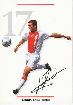 Yannis Anastasiou  Ajax Amsterdam  Fußball Autogrammkarte Druck signiert 