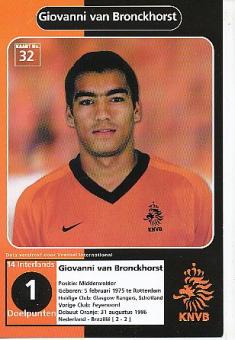 Giovanni van Bronckhorst  Holland  Fußball Autogrammkarte 