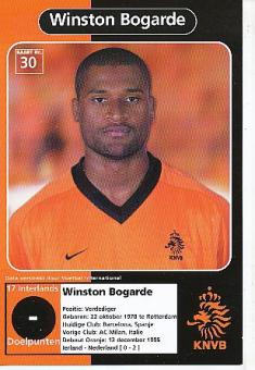 Winston Bogarde  Holland  Fußball Autogrammkarte 