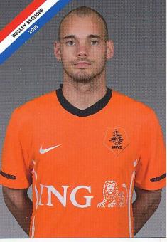 Wesley Sneijder  2010  Holland  Fußball Autogrammkarte 