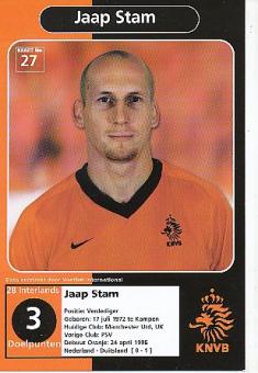 Jaap Stam  Holland  Fußball Autogrammkarte 