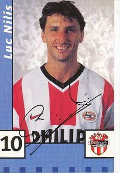 Luc Nilis  PSV Eindhoven  Fußball Autogrammkarte Druck signiert 