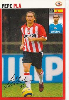 Pepe Pla  PSV Eindhoven  Fußball Autogrammkarte Druck signiert 