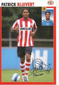 Patrick Kluivert  PSV Eindhoven  Fußball Autogrammkarte Druck signiert 