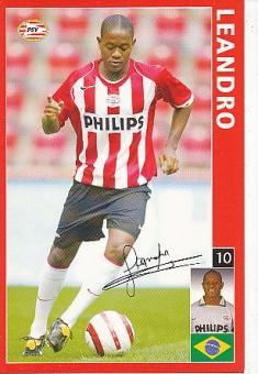 Leandro  PSV Eindhoven  Fußball Autogrammkarte Druck signiert 