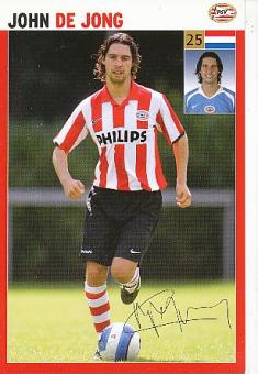 John De Jong  PSV Eindhoven  Fußball Autogrammkarte Druck signiert 