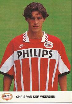 Chris van der Weerden  PSV Eindhoven  Fußball Autogrammkarte 