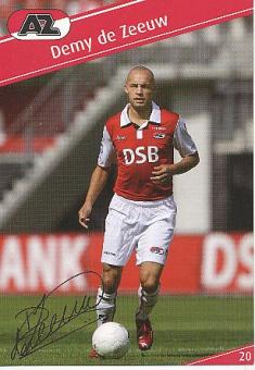 Demy de Zeeuw   AZ Alkmaar   Fußball Autogrammkarte 