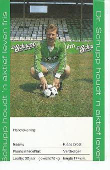 Klaas Drost  PEC Zwolle   Fußball Autogrammkarte 