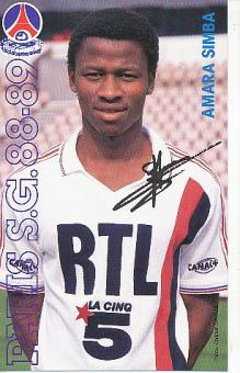 Amara Simba  PSG  Paris Saint Germain   Fußball Autogrammkarte Druck signiert 