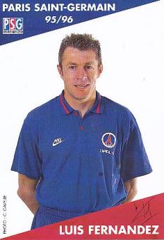 Luis Fernandez   PSG  Paris Saint Germain   Fußball Autogrammkarte Druck signiert 