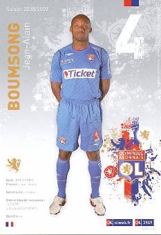 Jean Alain Boumsong  Olympique Lyon   Fußball Autogrammkarte 