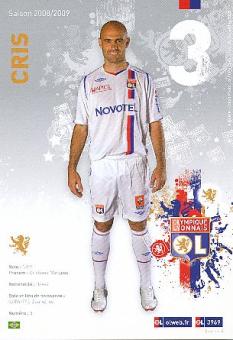 Cris  Olympique Lyon   Fußball Autogrammkarte 
