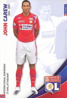 John Carew  Olympique Lyon   Fußball Autogrammkarte 