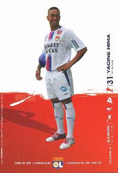 Yacine Hima  Olympique Lyon   Fußball Autogrammkarte 