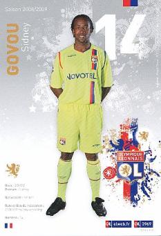 Sidney Govou  Olympique Lyon   Fußball Autogrammkarte 