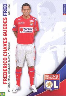 Fred   Olympique Lyon   Fußball Autogrammkarte 