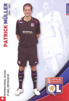 Patrick Müller   Olympique Lyon   Fußball Autogrammkarte 