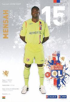 John Mensah  Olympique Lyon   Fußball Autogrammkarte 