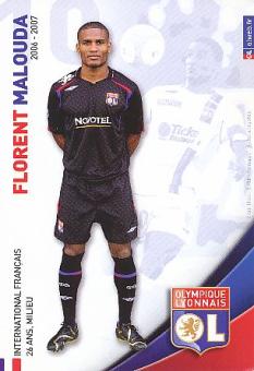 Florent Malouda  Olympique Lyon   Fußball Autogrammkarte 