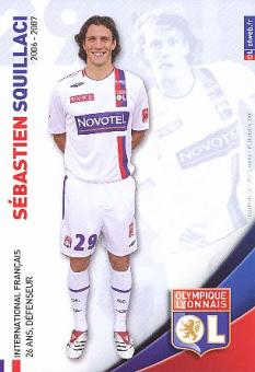 Sebastien Squillaci  Olympique Lyon   Fußball Autogrammkarte 