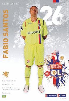 Fabio Santos  Olympique Lyon   Fußball Autogrammkarte 