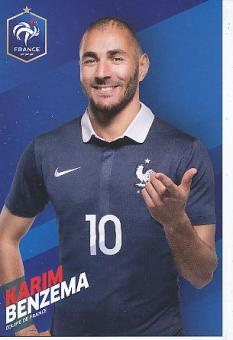 Karim Benzema  Frankreich  Fußball Autogrammkarte 