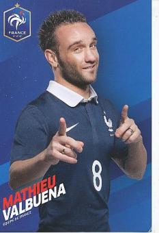 Mathieu Valbuena   Frankreich  Fußball Autogrammkarte 