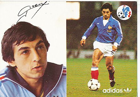 Alain Giresse  Frankreich  Fußball Autogrammkarte Druck signiert 