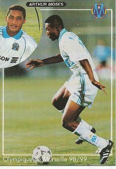 Arthur Moses   Olympique Marseille  Fußball Autogrammkarte Druck signiert 