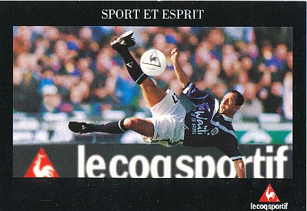 Jean Pierre Papin   Girondis Bordeaux  Fußball Autogrammkarte Druck signiert 