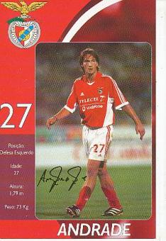 Andrade  Benfica Lissabon  Fußball Autogrammkarte Druck signiert 