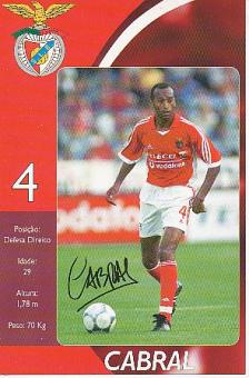Cabral  Benfica Lissabon  Fußball Autogrammkarte Druck signiert 
