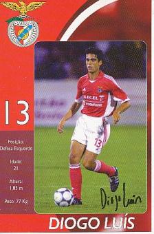 Diogo Luis  Benfica Lissabon  Fußball Autogrammkarte Druck signiert 