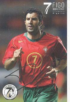 Figo  Portugal  Fußball Autogrammkarte Druck signiert 