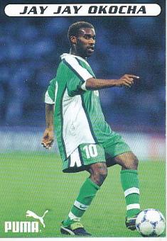 Jay Jay Okocha   Nigeria  Fußball Autogrammkarte 