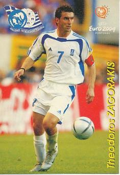 Theodoros Zagorakis  Griechenland  Fußball Autogrammkarte 