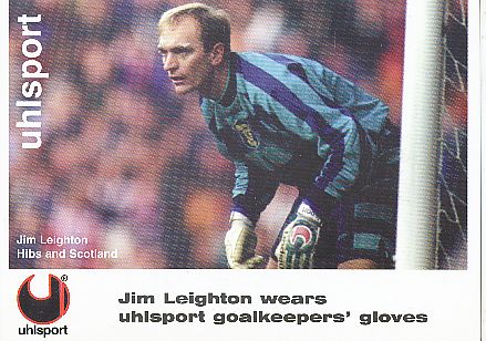 Jim Leighton   Schottland  Uhlsport  Fußball Autogrammkarte 