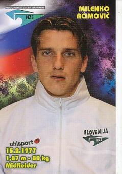 Milenko Acimovic   Slowenien  Fußball Autogrammkarte 